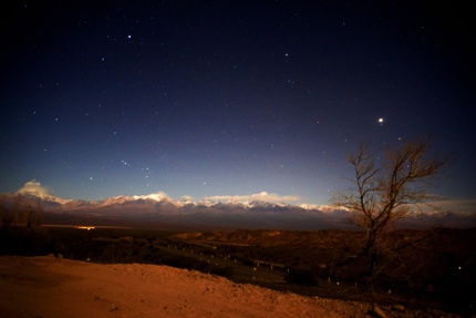 A night view in El Leoncito National Park