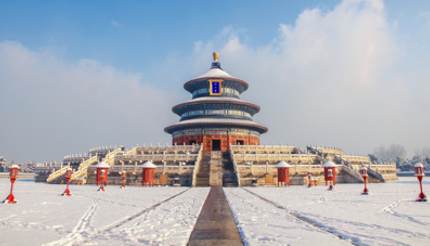 Snow-covered Temple of Heaven, Beijing