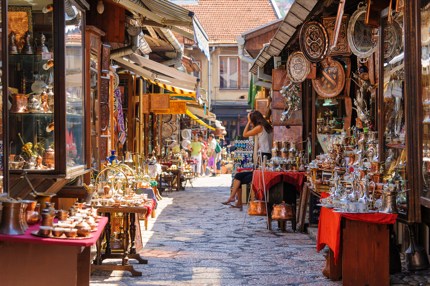 Shops selling souvenirs in the Old Town