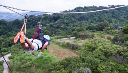 Ziplining over Monteverde in Costa Rica