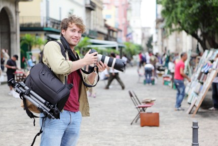 A tourist in Old Havana