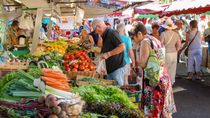 A market in Ajaccio