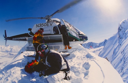 Heli-skiing in Alaska