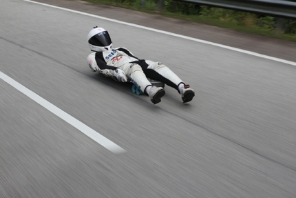 Abdil Mahdzan, a two-time world champion in street luge