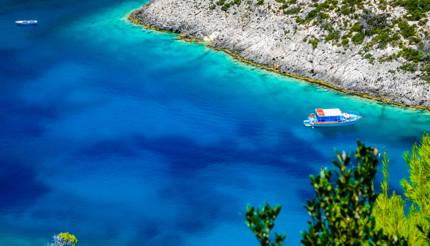 The blue lagoon of Porto Vromi, Zante, Greece