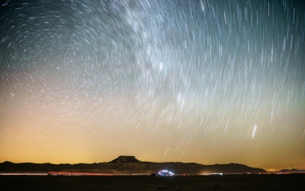 A night view in Ramon Crater