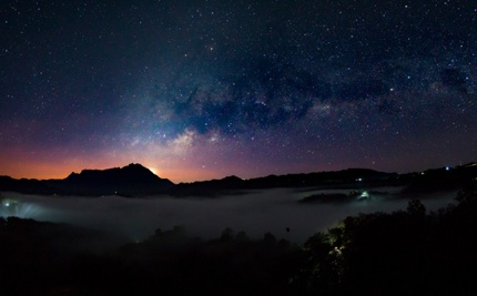 A night view in Mount Kinabalu