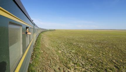 Views of Mongolian Steppe from the Trans-Mongolian Railway