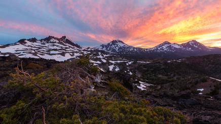 The mountains of the Three Sisters Wilderness, Central Oregon