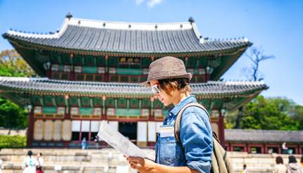 A tourist in Seoul, Korea