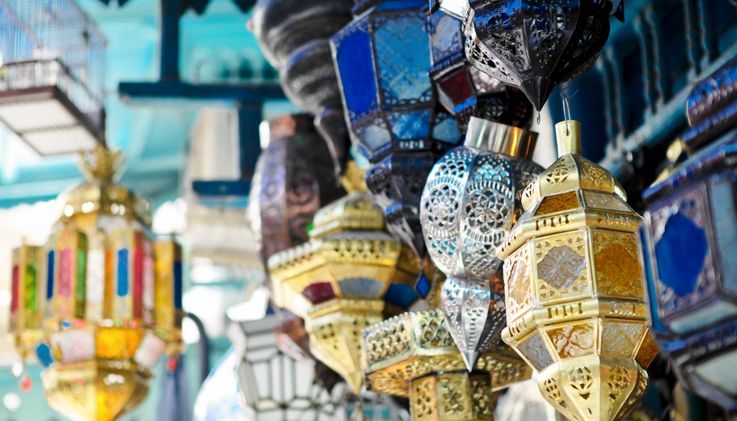 Tunis - Traditional lamps in the medina of Tunis, Tunisia