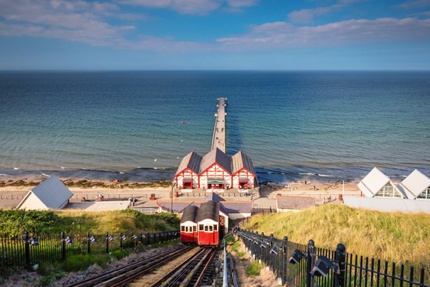 The cliff lift or funicular at Saltburn