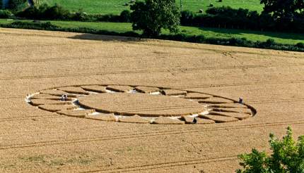 A crop circle in Wiltshire, England